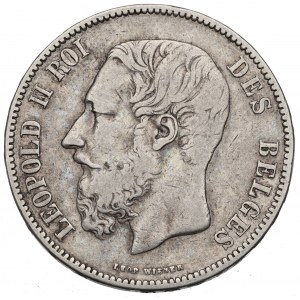 Belgia, 5 franków 1873