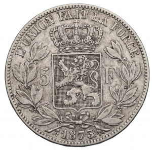 Belgia, 5 franków 1873