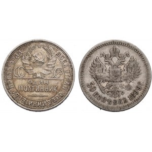 Rosja, Zestaw 50 kopiejek 1899 i 1925