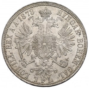 Austria-Hungary, Franz Joseph I, 1 florin 1878