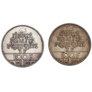 Francja, Zestaw 100 franków 1988