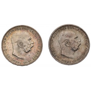 Austria, Zestaw 1 korona 1914-16