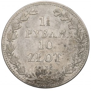 Russische Teilung, Nikolaus I., 1-1/2 Rubel=10 Zloty 1836 MW, Warschau