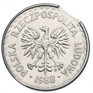 PRL, 1 złoty 1988 Destrukt