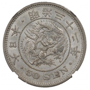 Japonia, 50 sen 1899 - NGC MS62