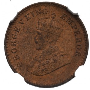 Indie, 1/12 anna 1914 Kalkuta - NGC MS64 RB