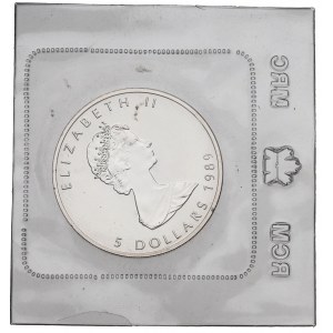 Kanada, 5 dolarów 1989 Maple leaf