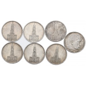 Germany, III Reich, Lot of 5 mark