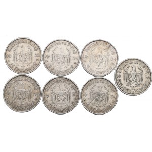 Germany, III Reich, Lot of 5 mark