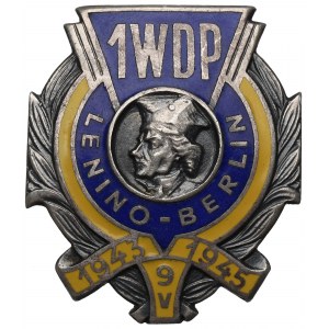 PRL, Odznaka 1 Warszawska Dywizja Piechoty - wersja bita z kontrą