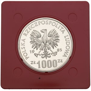 PRL, 1.000 złotych 1985 Centrum Zdrowia - Próba srebro