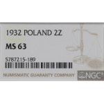 II Republic of Poland, 2 zloty 1932 - NGC MS63