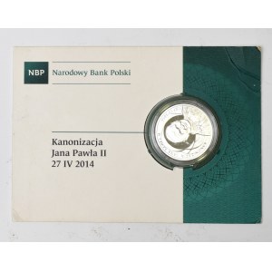 III RP, 10 złotych 2014 - Kanonizacja Jana Pawła II
