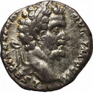 Cesarstwo Rzymskie, Septymiusz Sewer, Denar -ARAB•ADIAB COS II P P