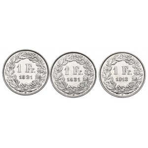 Switzerland, Lot of 1 frank