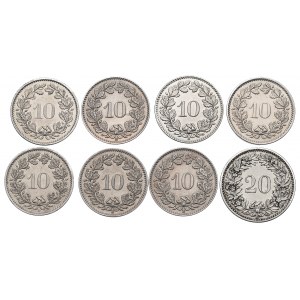 Switzerland, Lot of 10 and 20 rappen
