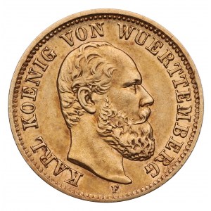 Germany, Wuertemberg, 5 mark 1877