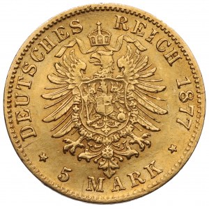 Germany, Baden, 5 mark 1877