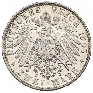 Niemcy, Saksonia, 2 marki 1905