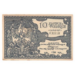 Polski Skarb Wojskowy, 10 złotych = 1 rubel 50 kopiejek 1916