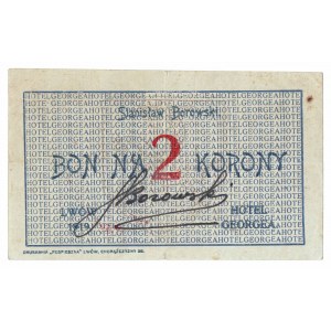 Lwów, Bon na 2 korony Hotelu George 1919