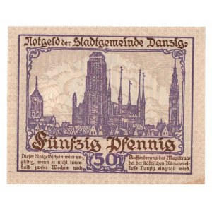 Gdańsk, 50 feningów 1919