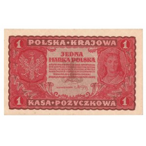 II RP, 1 polnische Marke 1919 1. Serie FO