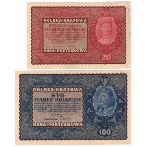 II RP, Zestaw 20 i 100 marek polskich 1919