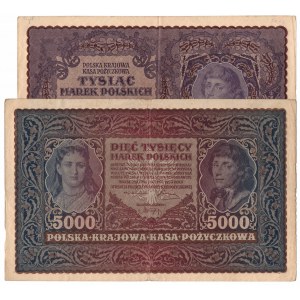 II RP, Zestaw 1000 i 5000 marek polskich 1919