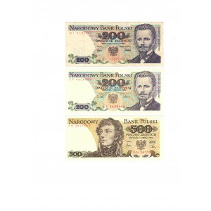 PRL, Zestaw banknotów