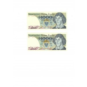 PRL, Zestaw 1000 złotych 1982