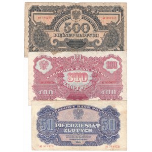 PRL, Zestaw banknotów z lubianej serii lubelskiej
