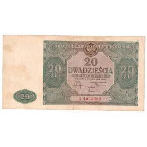 PRL, 20 złotych 1946 G