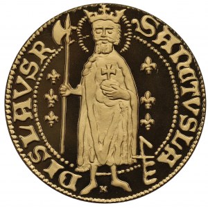 III RP, Medal dukat Ludwika Węgierskiego - złoto .986
