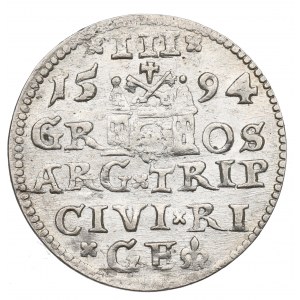 Sigismund III, 3 groschen 1594, Riga