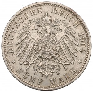 Germany, Bayern, 5 mark 1904