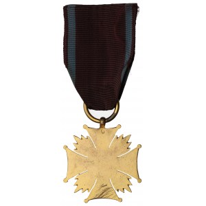 PRL, Złoty Krzyż Zasługi - sygnowany cięty