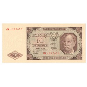 PRL, 10 złotych 1948 AW