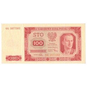 PRL, 100 złotych 1948 GG - bez ramki