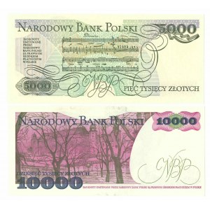 PRL, Zestaw 5000 i 10000 złotych 1988