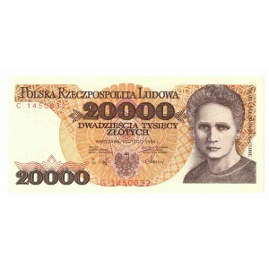 People's Republic of Poland, 20,000 zloty 1989 C