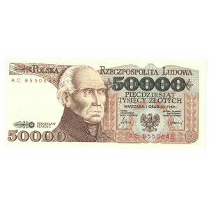 PRL, 50.000 złotych 1989 AC