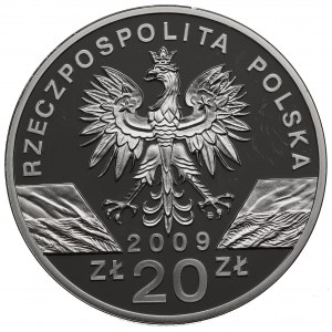 III RP, 20 złotych 2009 Jaszczurka Zielona