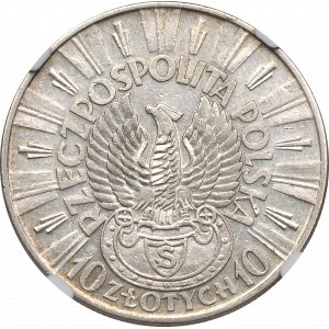 II Republic of Poland, 10 zloty 1934 Riffle eagle - NGC AU Details