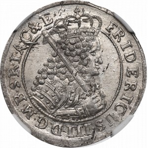 Germany, Preussen, Friedrich III, 18 groschen 1698, Königsberg - NGC MS63