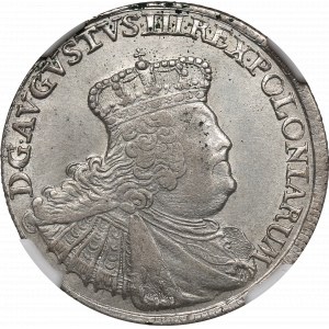 Saxony, Friedrich August II, 18 groschen 1756 - NGC AU58