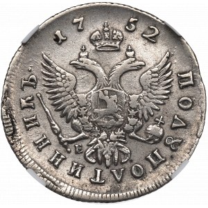 Russia, Elisabeth, Polupoltinnik 1752 - NGC XF Details