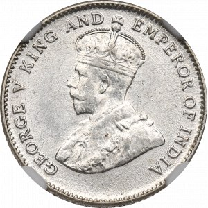 Malezja, 10 centów 1927 - NGC MS61