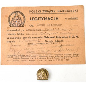 II RP, Polski Związek Narciarski, Legitymacja i brązowa odznaka górska