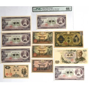 Japonia, Zestaw banknotów